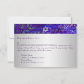 PixDezines rsvp mod sterren/Bar Mitzvah/violet (Achterkant)
