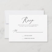 PixDezines RSVP, moderne elegante kalligrafie RSVP Kaartje (Voorkant)