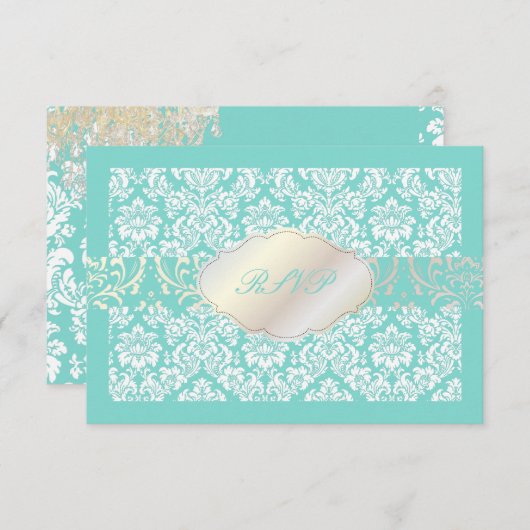 PixDezines rsvp moiré damask+Chandelier/DIY color (Voorkant / Achterkant)