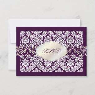 PixDezines rsvp moiré damask+Chandelier/DIY color Kaartje