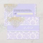 PixDezines rsvp moiré damask+Chandelier/paars (Voorkant / Achterkant)