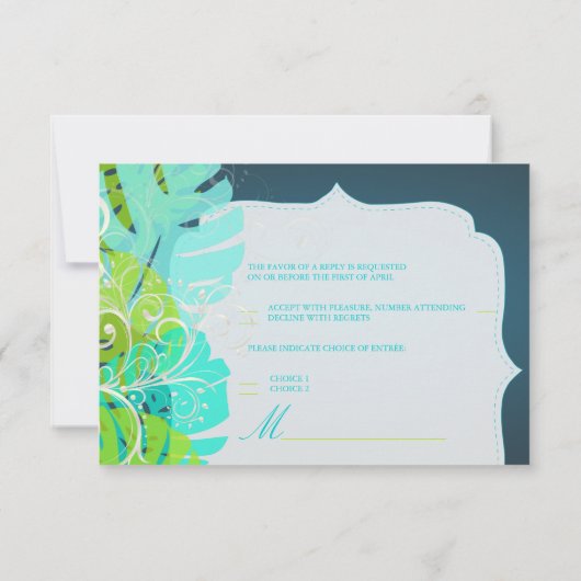 PixDezines rsvp Monstera/Limoen+Aqua (Achterkant)