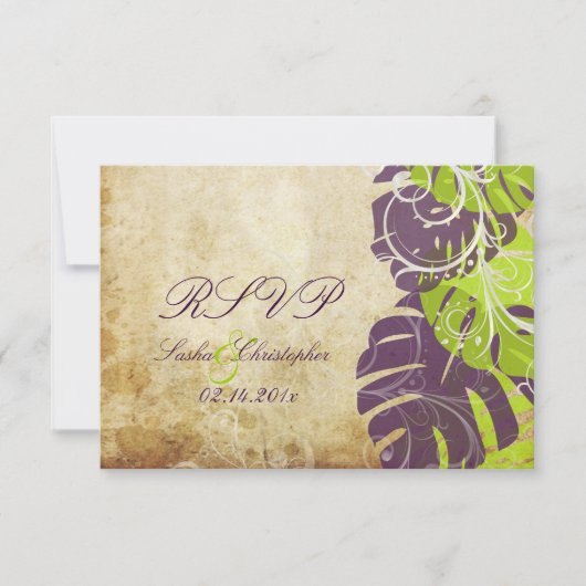 PixDezines rsvp Monstera, Tropische Foliage+Swirls (Voorkant)