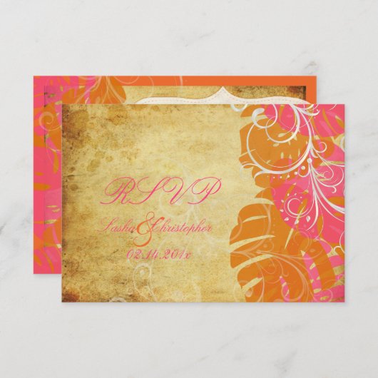 PixDezines rsvp Monstera|Tropische oliage+Swirls (Voorkant / Achterkant)