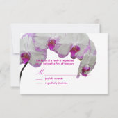 PixDezines rsvp moth orchids/fuschia Kaartje (Achterkant)