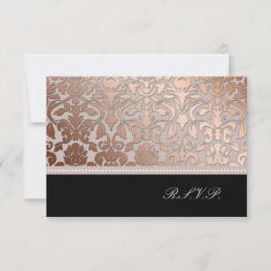 PixDezines rsvp namaak koper damast/diy kleuren Kaartje