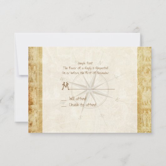 PixDezines rsvp  Nautical Map+compass (Achterkant)