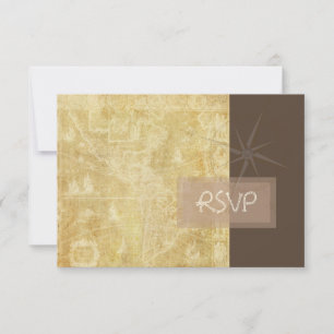 PixDezines rsvp  Nautical Map+compass Kaartje