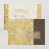 PixDezines rsvp Nautical Map+compass Kaartje (Voorkant / Achterkant)