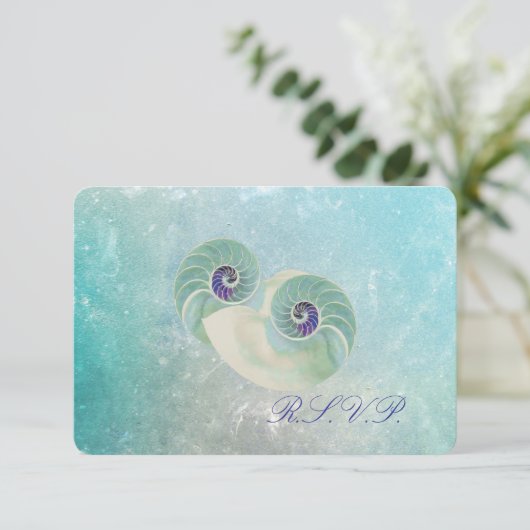 PixDezines rsvp nautilus/aqua blue (Staand voorkant)