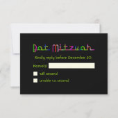 PixDezines Rsvp Neon Lights/Vegas/Bat Mitzvah (Voorkant)
