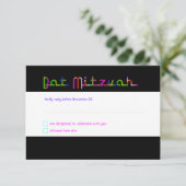PixDezines RSVP Neon Lights/Vegas/Bat Mitzvah (Staand voorkant)
