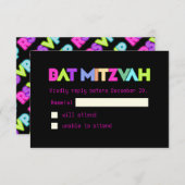 PixDezines Rsvp Neon Lights/Vegas Style/Mitzvah (Voorkant / Achterkant)