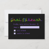 PixDezines RSVP Neon Sign B'nai Mitzvah (Voorkant)