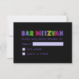 PixDezines RSVP Neon Sign Mitzvah