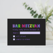 PixDezines RSVP Neon Sign Mitzvah (Staand voorkant)