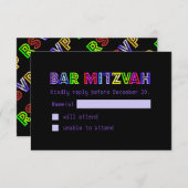 PixDezines RSVP Neon Sign Mitzvah (Voorkant / Achterkant)