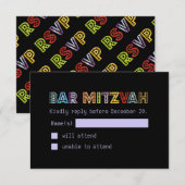 PixDezines rsvp neonverlichting bar mitzvah (Voorkant / Achterkant)