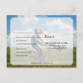 PixDezines RSVP/NEP ROSE GOUD FOLIE/SCRIPT LETTERT Uitnodiging Briefkaart (Achterkant)
