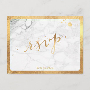 PixDezines RSVP/NEPSGOUD/MARMER/PRET SCRIPT Uitnodiging Briefkaart