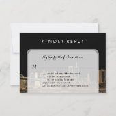 PixDezines RSVP NYC Skyline/Faux Gold Kaartje (Achterkant)