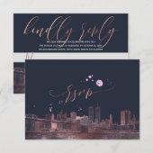 PixDezines RSVP NYC Skyline/Faux Roos Gold (Voorkant / Achterkant)