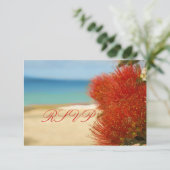 PixDezines RSVP Ohia+Beach Kaartje (Staand voorkant)