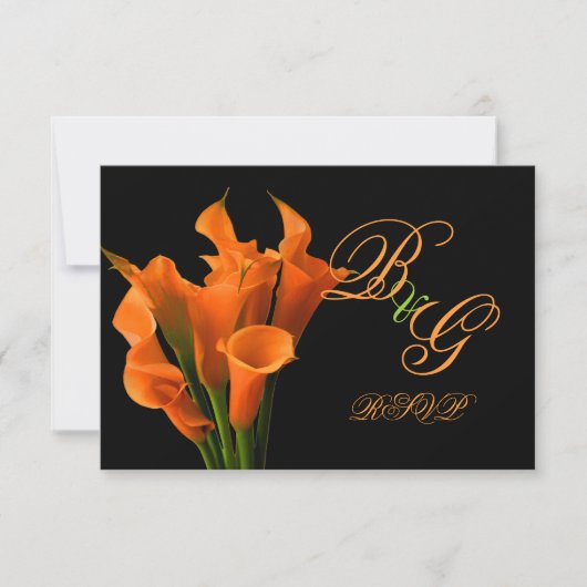 PixDezines rsvp oranje calla lily/DIY background (Voorkant)