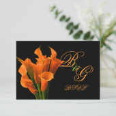 PixDezines rsvp oranje calla lily/DIY background (Staand voorkant)