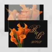 PixDezines rsvp oranje calla lily/DIY background (Voorkant / Achterkant)
