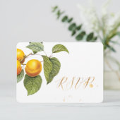 PixDezines RSVP Orchard/Peaches/Redoute Kaartje (Staand voorkant)