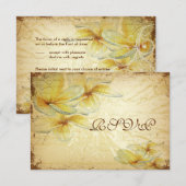 PixDezines rsvp Oude Plumeria Kaartje (Voorkant / Achterkant)