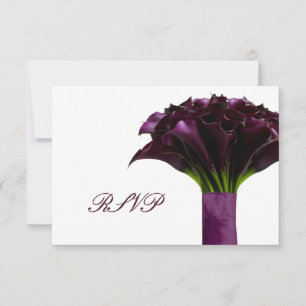 PixDezines rsvp paarse calla lilies/dij Kaartje