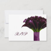 PixDezines rsvp paarse calla lilies/dij Kaartje (Voorkant)