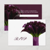 PixDezines rsvp paarse calla lilies/dij Kaartje (Voorkant / Achterkant)