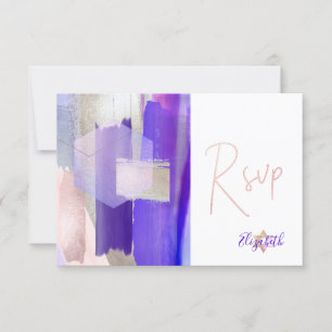 PixDezines RSVP Paarse Waterverf Bat Mitzvah ✡