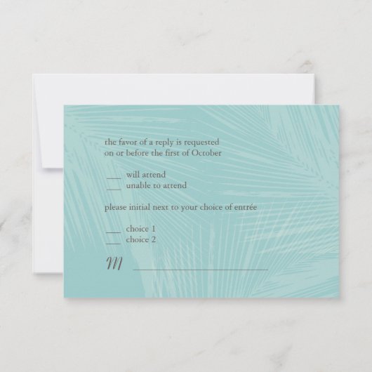 PixDezines rsvp Palm fronds silhouette/caca+blue (Achterkant)