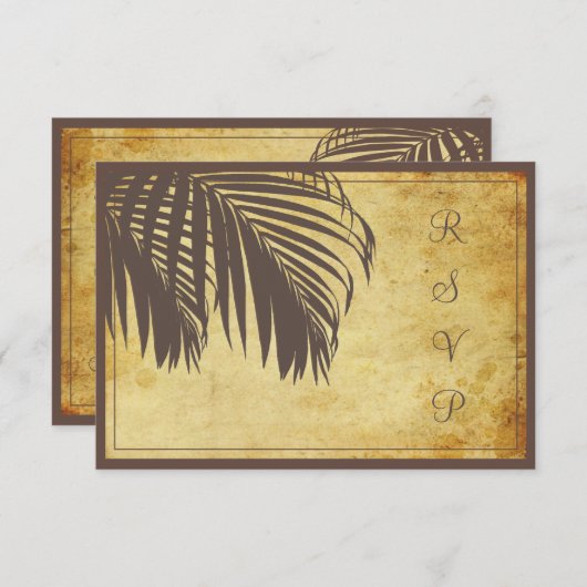 PixDezines rsvp palmschijfjes/strand/bruin (Voorkant / Achterkant)