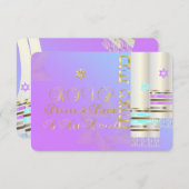 PixDezines RSVP Pastel Tallits B'not Mitzvah (Voorkant / Achterkant)