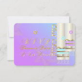 PixDezines RSVP Pastel Tallits B'not Mitzvah Kaartje (Voorkant)