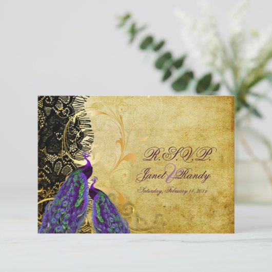 PixDezines rsvp pauock+filigree zwemmen (Staand voorkant)