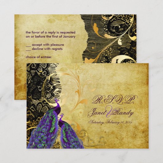 PixDezines rsvp  pauock+filigree zwemmen (Voorkant / Achterkant)