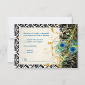 PixDezines rsvp pauock pizzazz, damask+black lace (Achterkant)