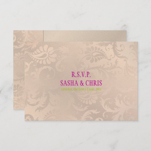 PixDezines rsvp pavo damask/roze champagne (Voorkant / Achterkant)