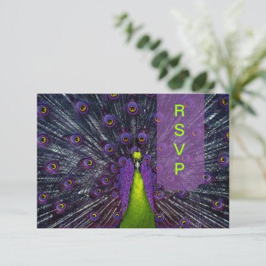 PixDezines rsvp Peacock Feather (Staand voorkant)