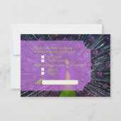 PixDezines rsvp Peacock Feather Kaartje (Achterkant)