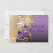 PixDezines rsvp Peacock, Filigree+swirls/DIY-tekst (Voorkant)