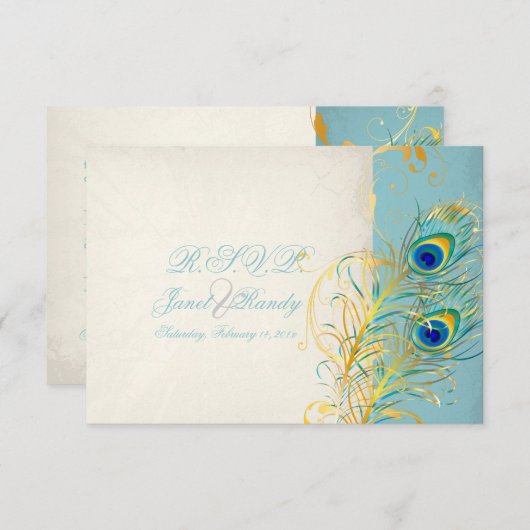 PixDezines rsvp Peacock Pizzazz/DIY-tekst (Voorkant / Achterkant)