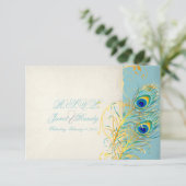 PixDezines rsvp Peacock Pizzazz/DIY-tekst Kaartje (Staand voorkant)