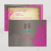 PixDezines rsvp Pink Coral+Seahorse, strandpartij (Voorkant / Achterkant)